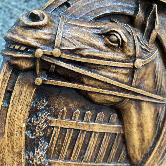 Thoroughbred Horse Vintage Bookends RARE Polo - Picture 3 of 5